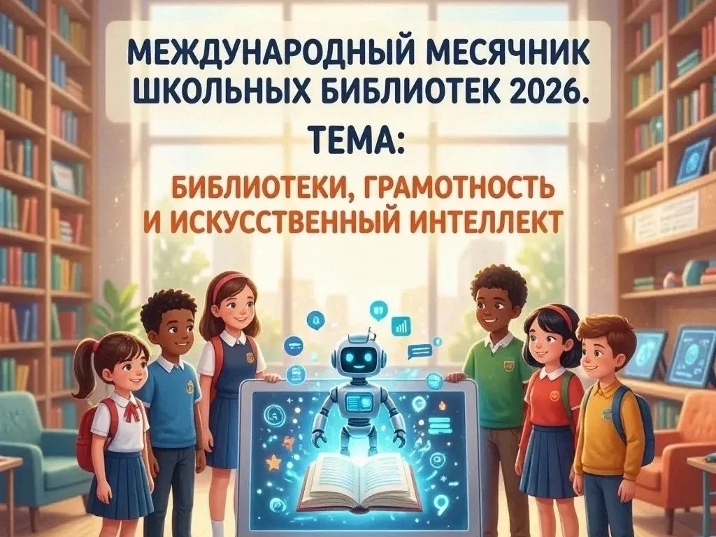 Стартовал месячник школьных библиотек 2026: «Библиотеки, грамотность и искусственный ин...