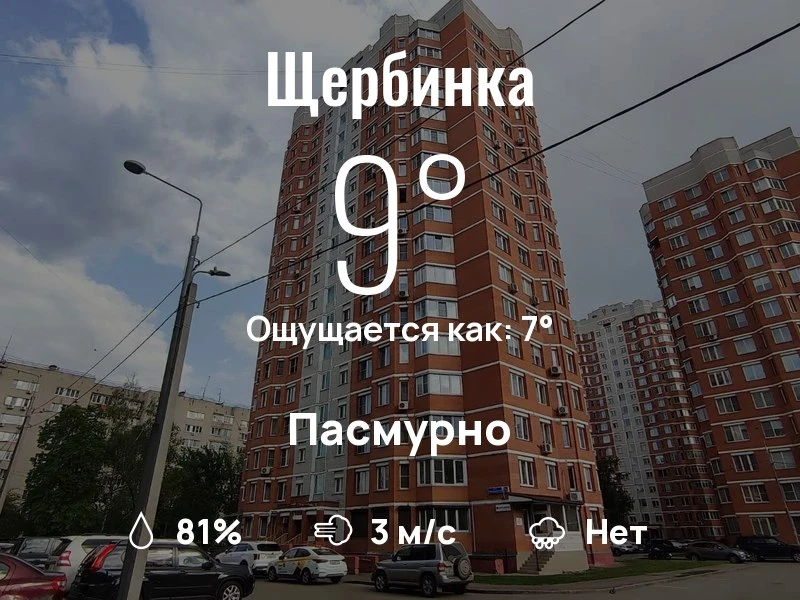 Что с погодой в Щербинке?