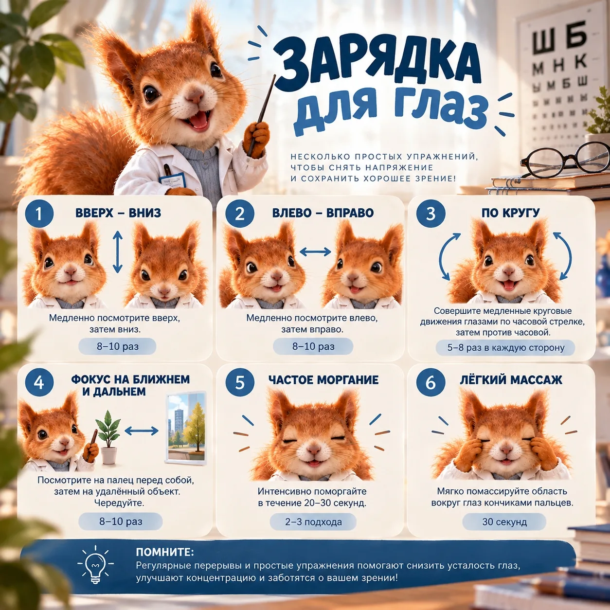 👁 Всемирный день зрения: сохраняем здоровье глаз школьника!