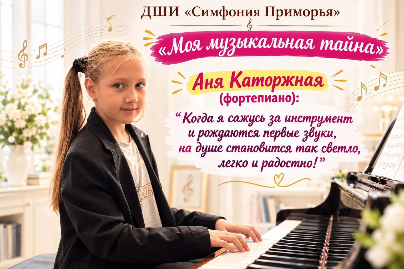 «Моя музыкальная тайна». Выпуск №7. Аня Каторжная (фортепиано)