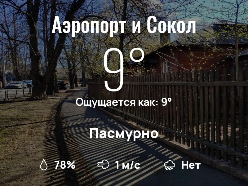 Что с погодой в Аэропорте и Соколе?