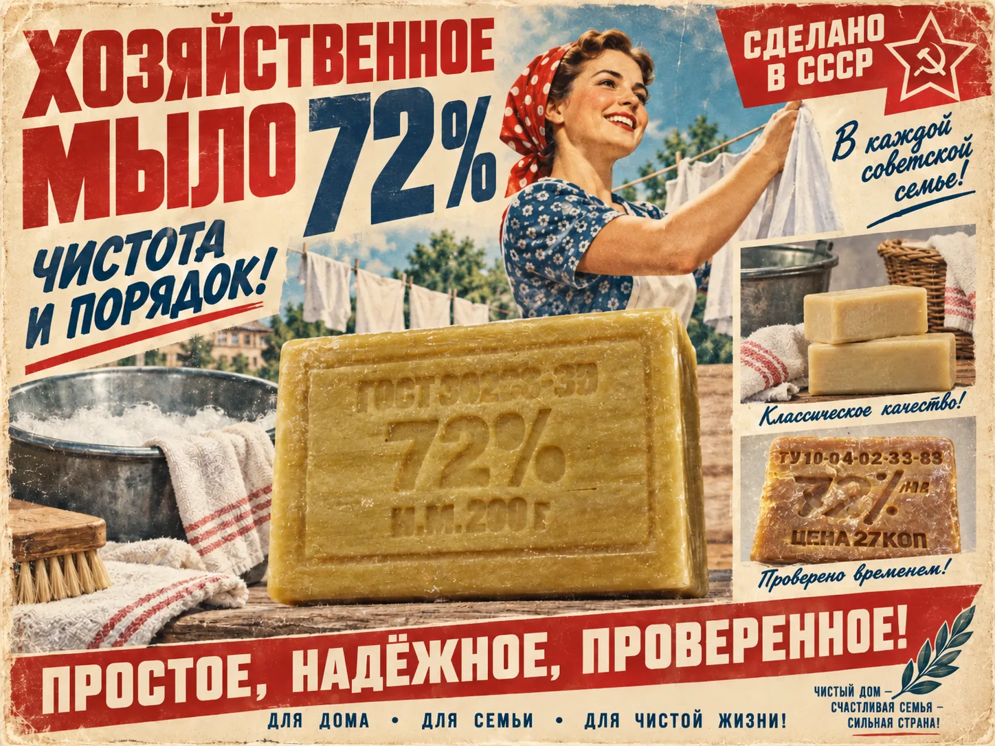 Хозяйственное мыло 72%
