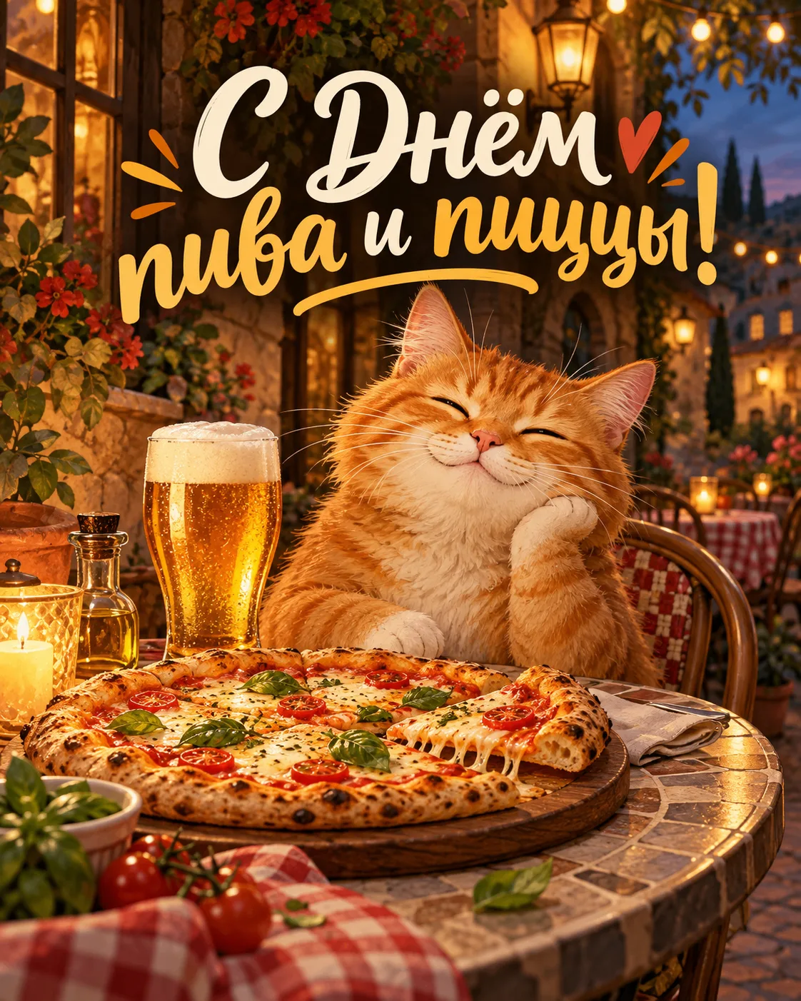 🍕🍺 Сегодня праздник идеального сочетания — Международный день пива и пиццы!