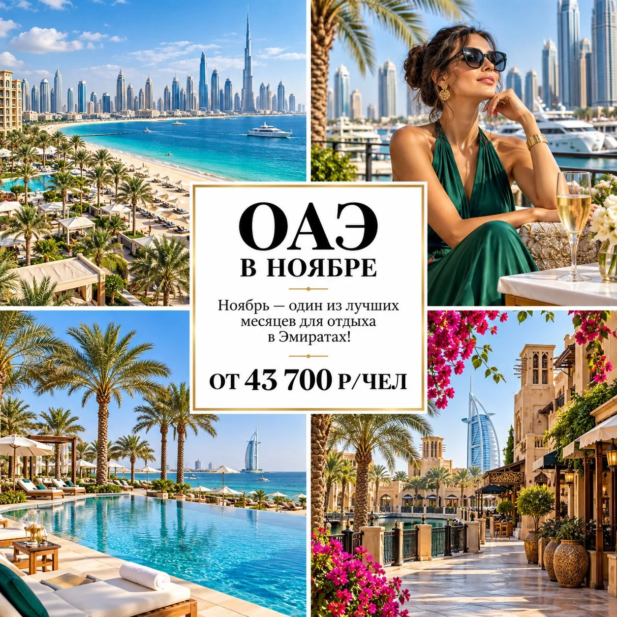 🔥 ОТ 43 700 Р/ЧЕЛ — ОАЭ В НОЯБРЕ: 5⭐️ ПО ЦЕНЕ 3⭐️! 🇦🇪