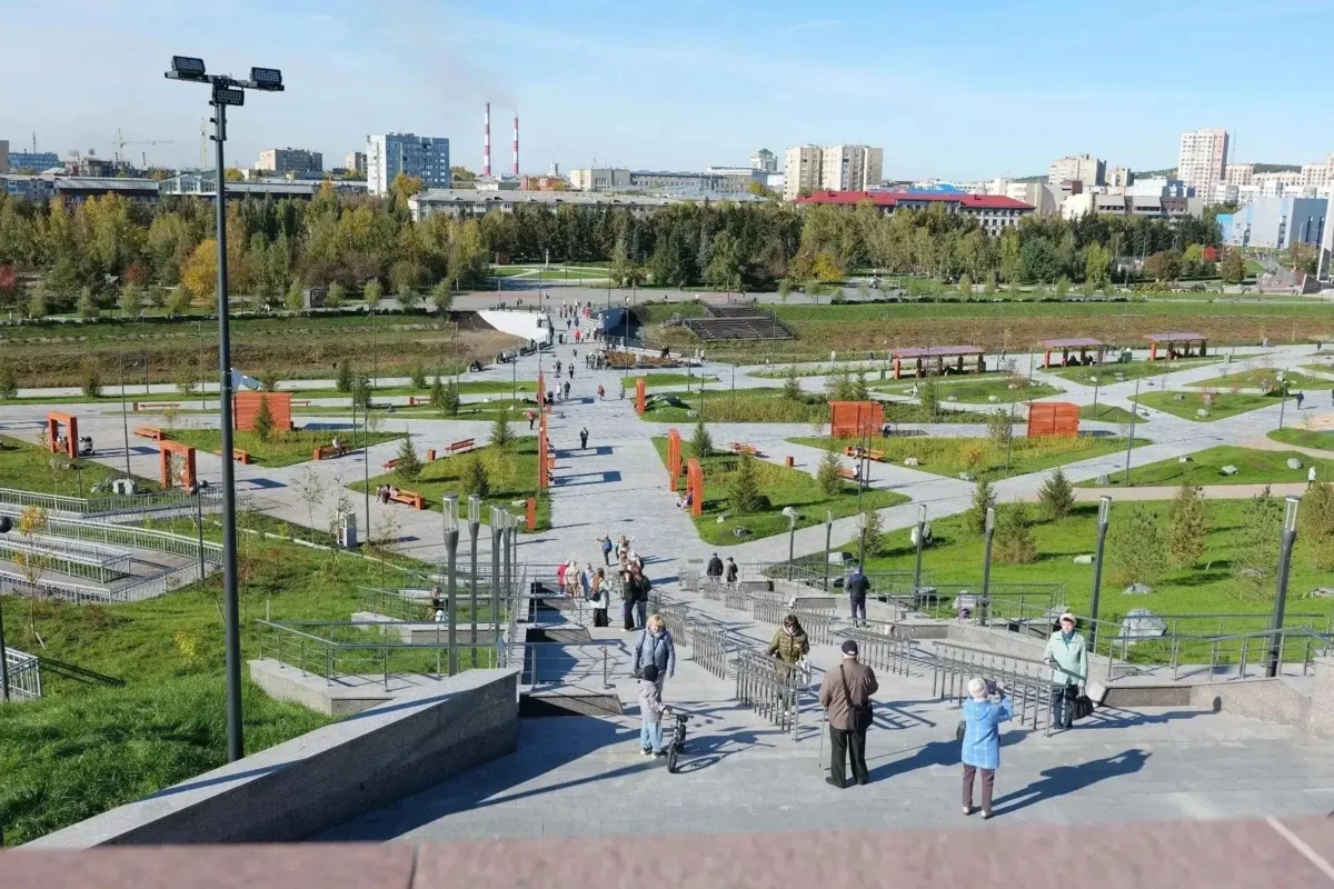 Кемерово: на берегу Искитимки открылся новый парк
