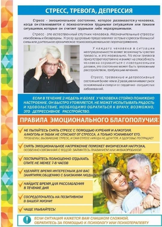 Стресс, тревога и депрессия — это не просто «плохое настроение», а серьезные состояния,...