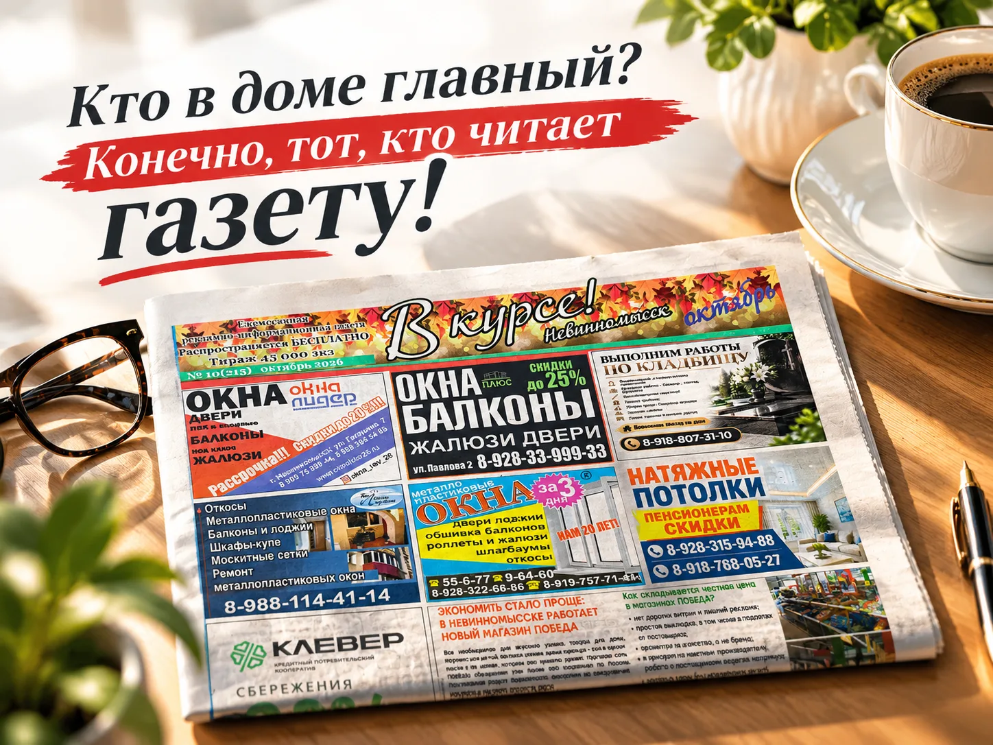 Кто в доме главный? Конечно, тот, кто читает газету!
