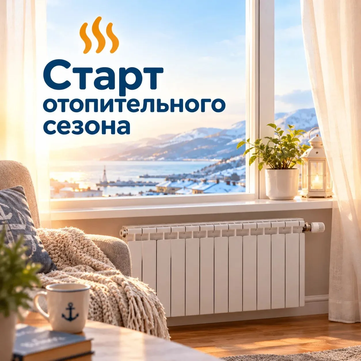 В Холмском округе стартовал отопительный сезон. Первыми тепло в дома получили жители се...