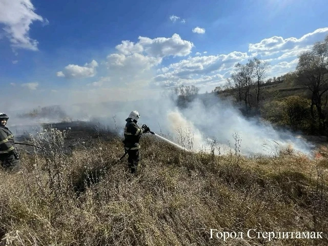 В Стерлитамаке зафиксировано возгорание сухой растительности. Это не единичный случай: ...