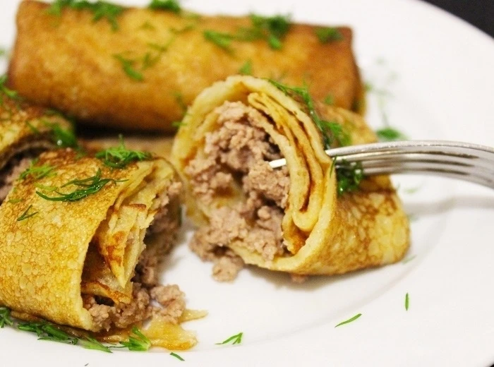 Блинчики с мясом