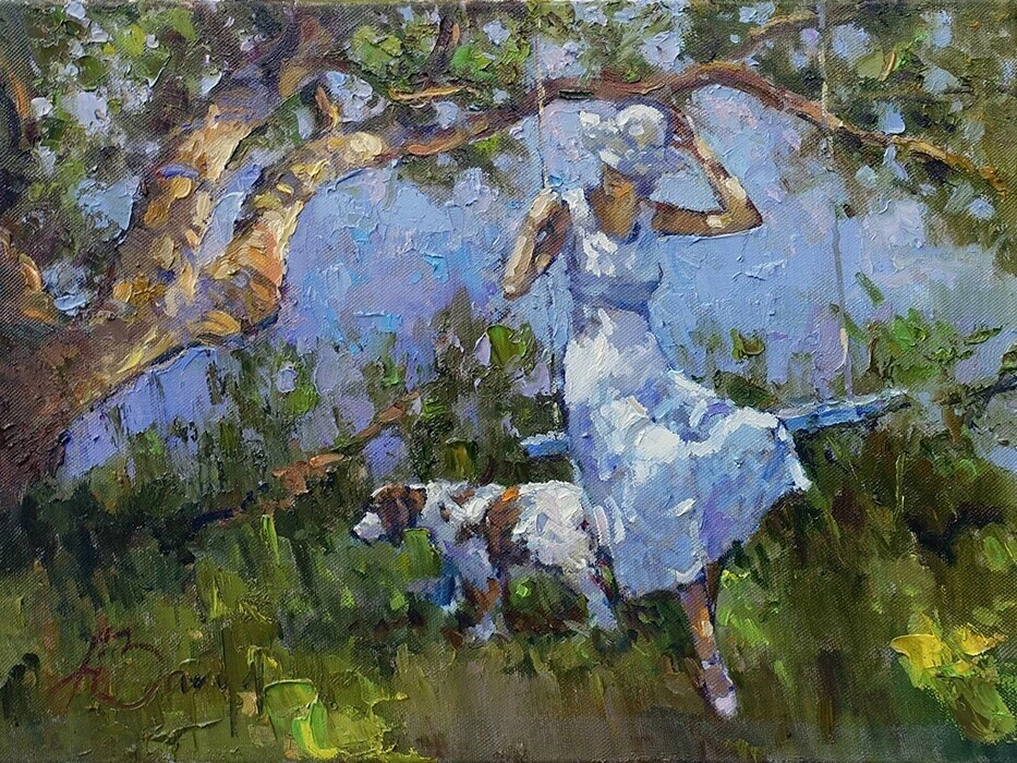 Алексей Зайцев. На качелях.