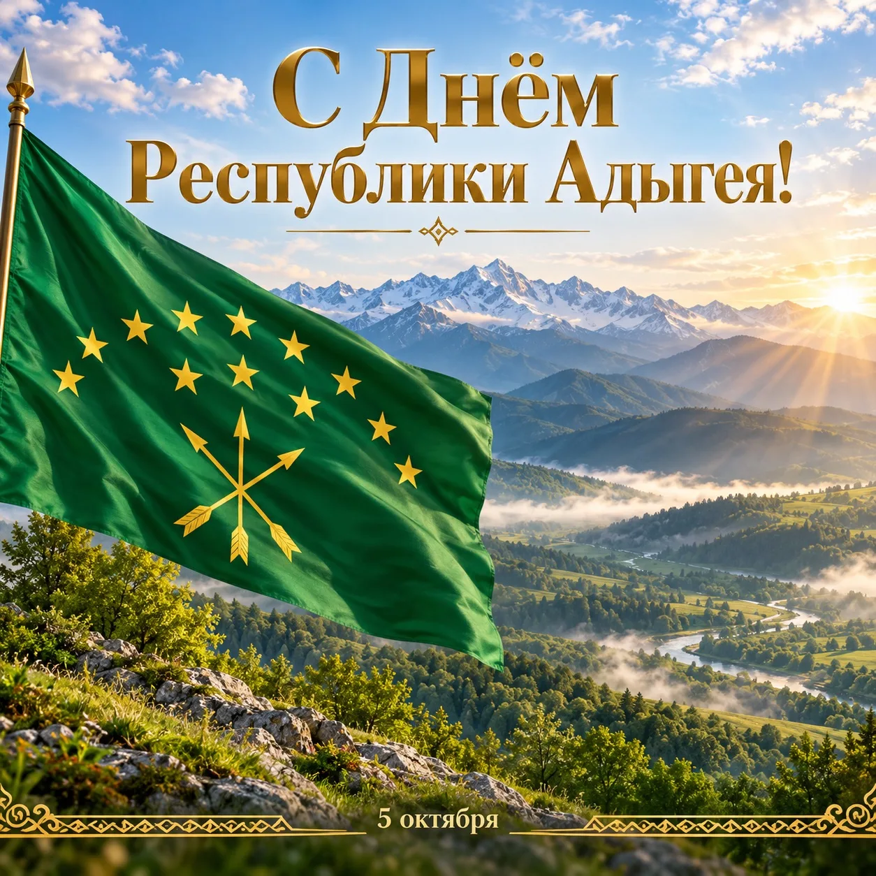 💚 5 октября — День Республики Адыгея!
