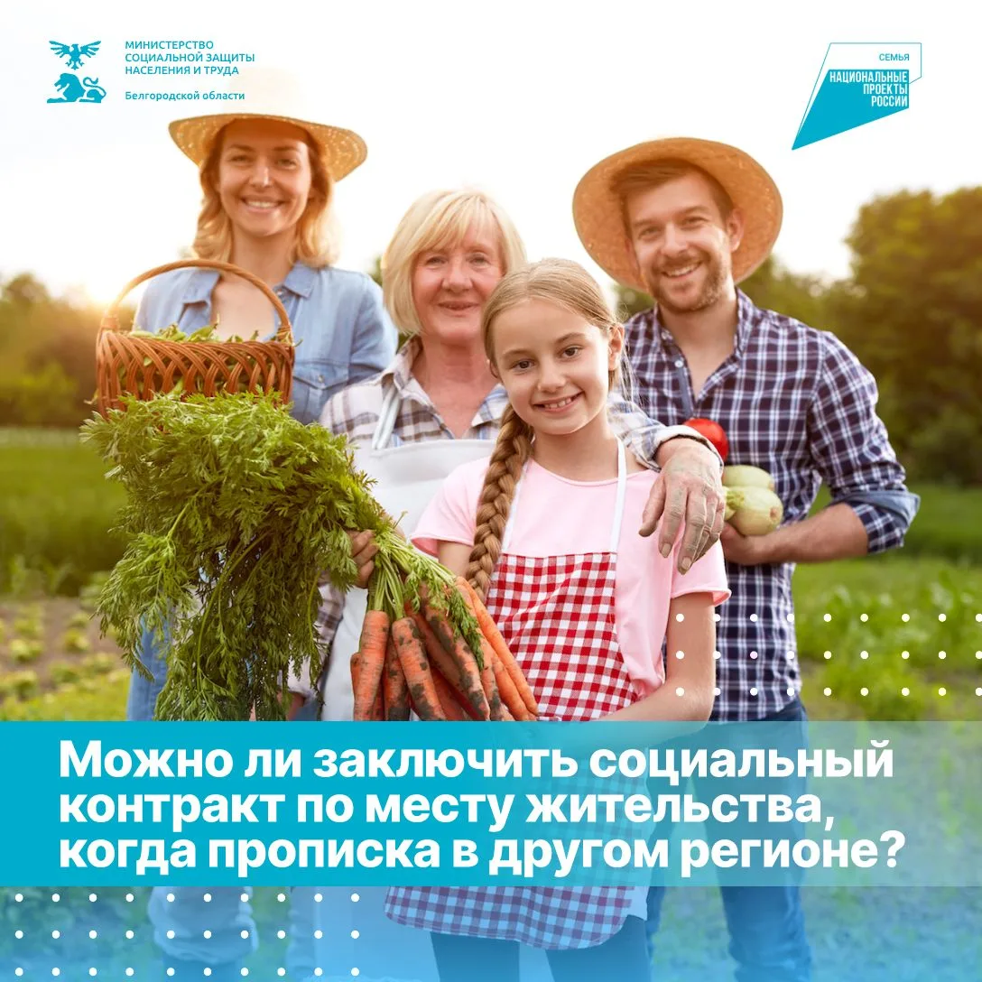 📌 Как оформить социальный контракт, если место жительства не совпадает с пропиской?