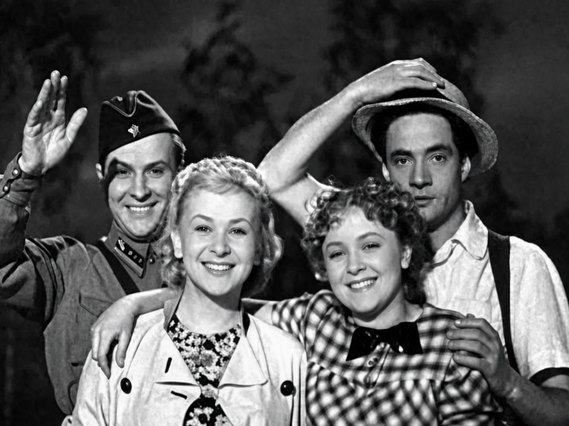 Евгений Самойлов, Валентина Серова, Людмила Целиковская и Павел Шпрингфельд в фильме "С...