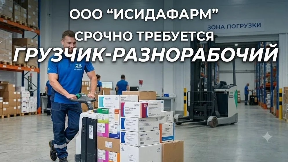 В сети аптек ООО «ИСИДАФАРМ» г. Донецк открыта вакансия ГРУЗЧИК-РАЗНОРАБОЧИЙ.