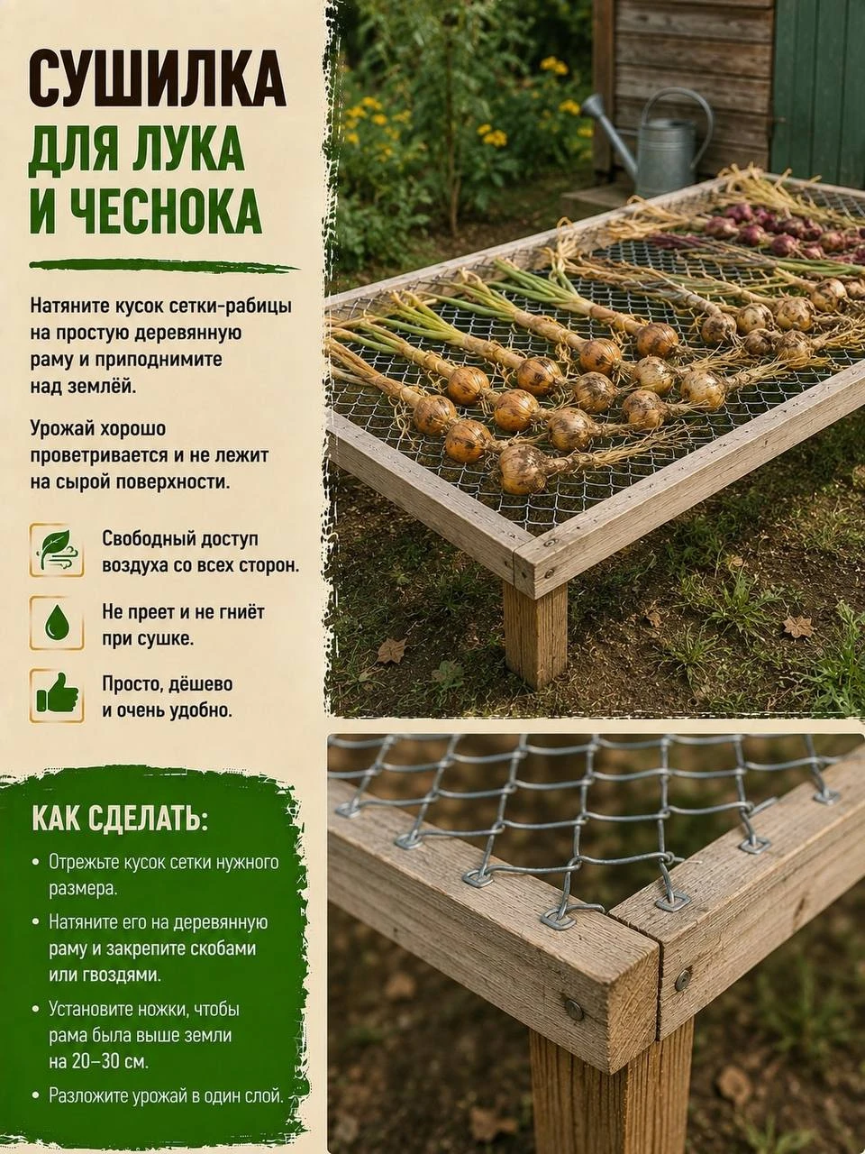 Осталась сетка-рабица? Не выбрасывай! 🤲