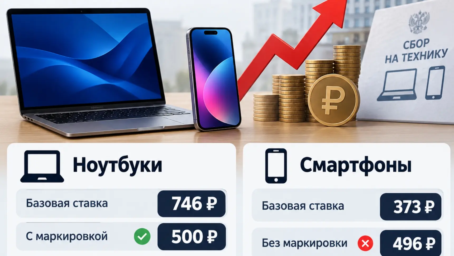 Все смартфоны и ноутбуки в России подорожают из-за нового сбора на технику, который утв...
