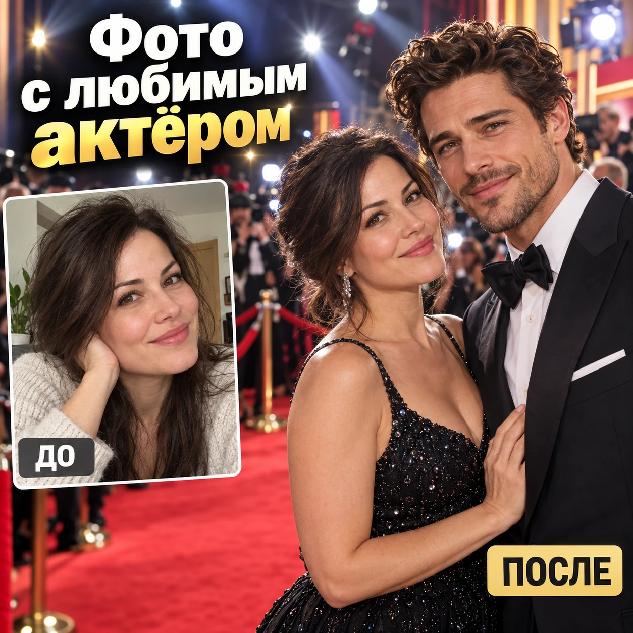 🎬 Как выглядело бы ваше фото с любимым актёром?