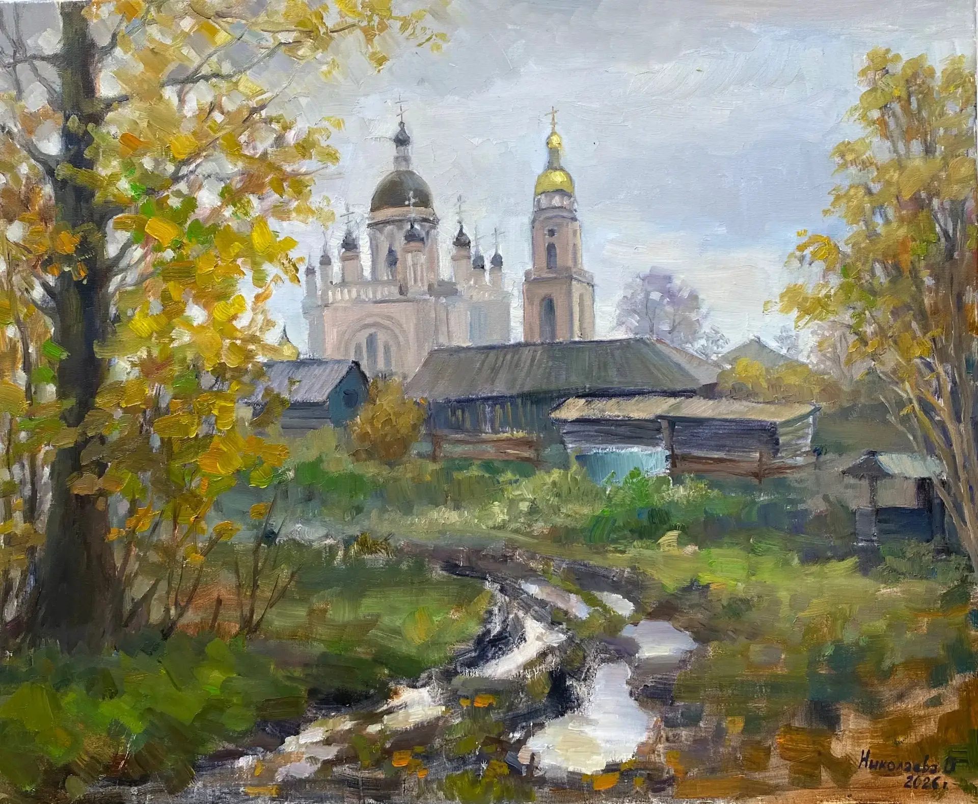 Работы написанные на пленэре Русская Атлантида в Казанском монастыре города Вышний Воло...