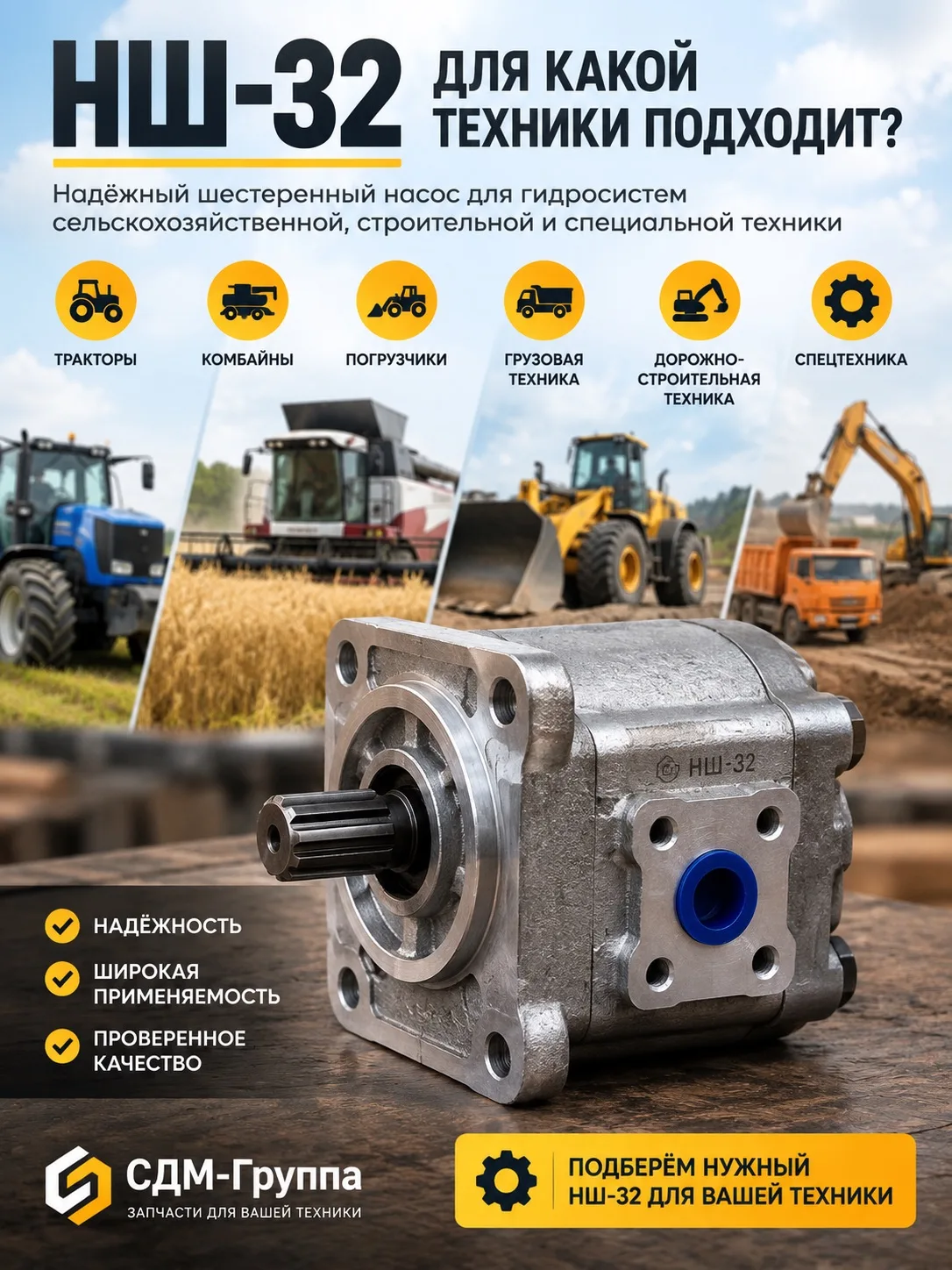 Для какой техники подходит НШ-32?