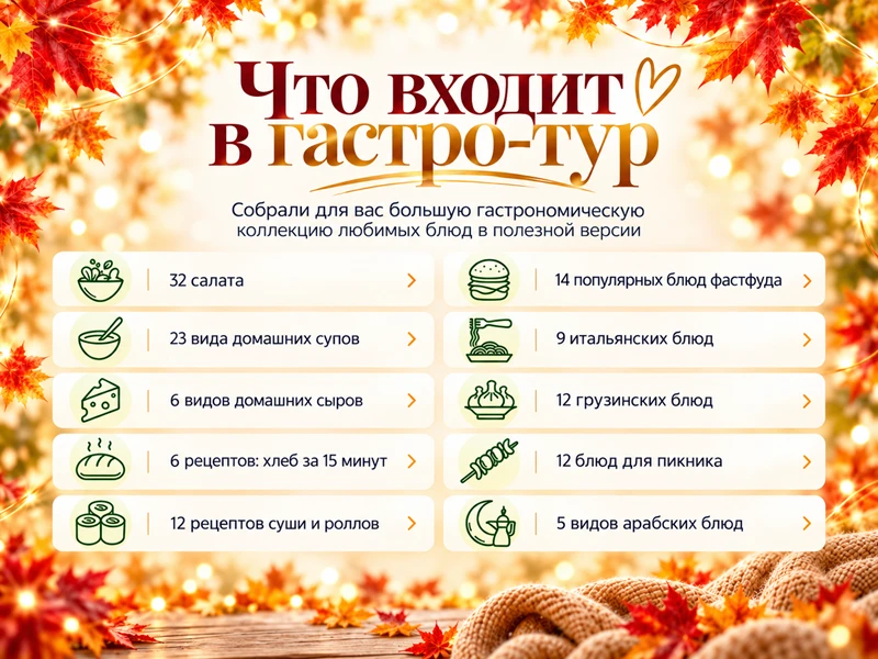 🍝 А что вообще можно выбрать на Гастро-туре?