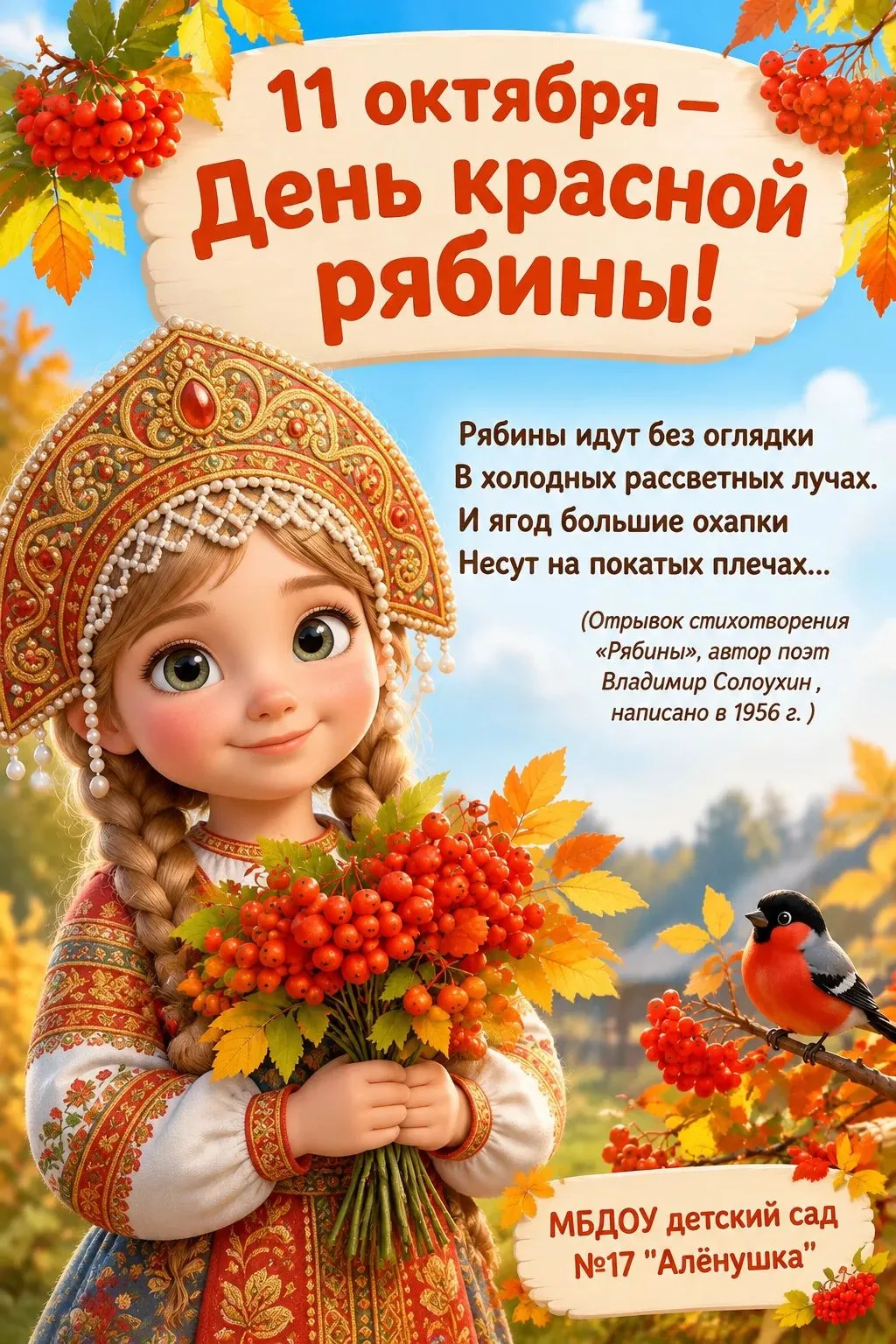 🍂11 октября — День Красной Рябины!