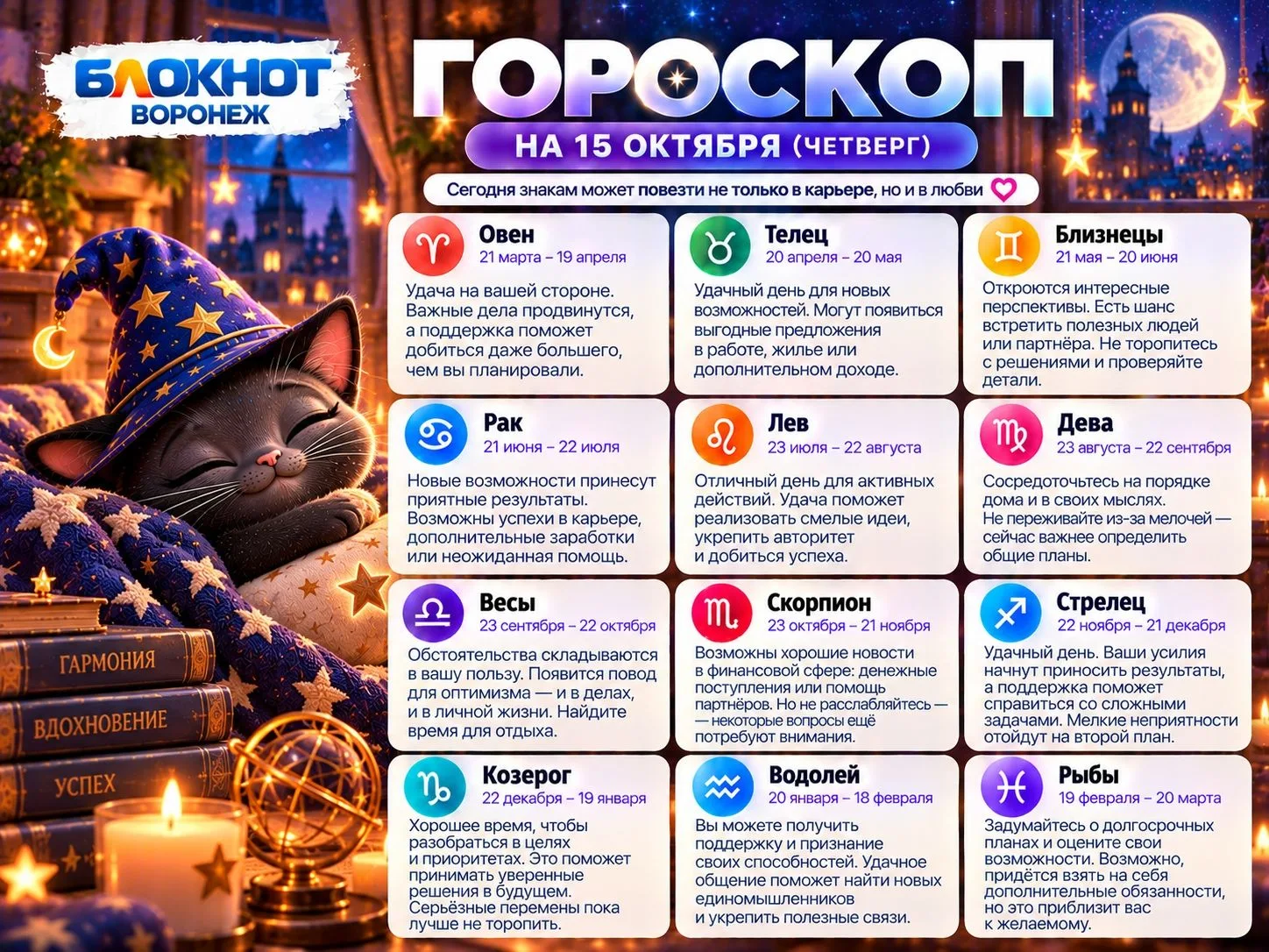 ✨ Звездные советы на завтра от кошечки