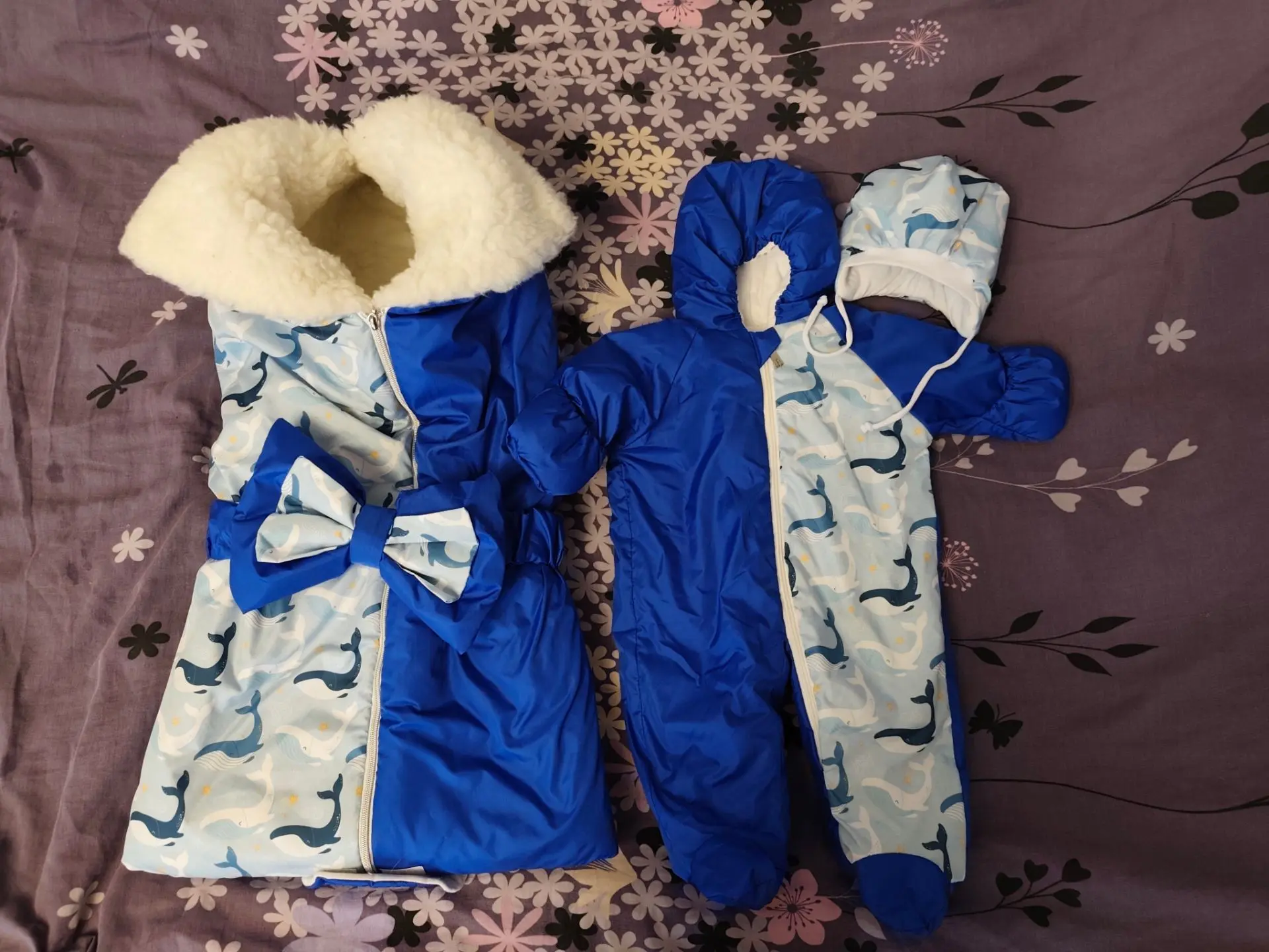 Комплект на выписку зимний. 1500