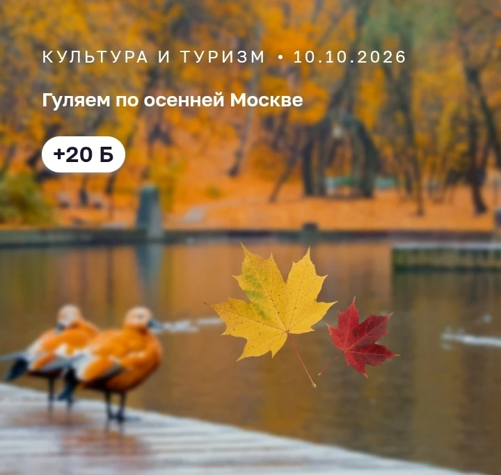 Выбираем любимый Осенний маршрут по Москве на Активном гражданине 🥰