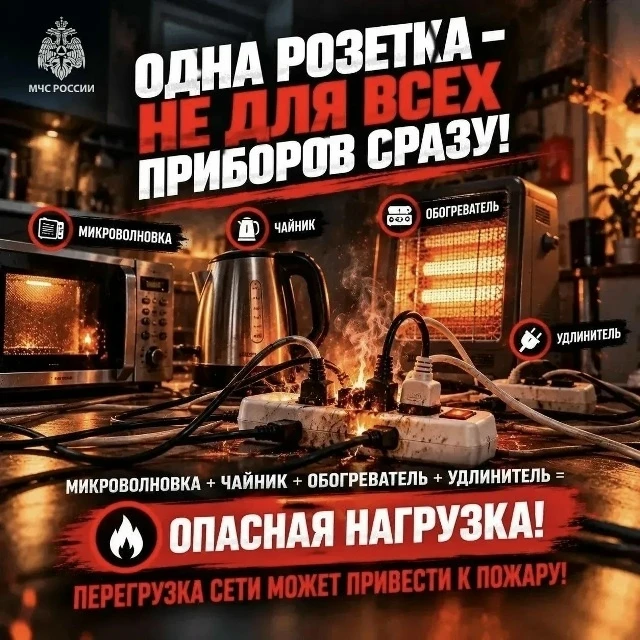 ⚡С электричеством не шути — сеть не перегружай!