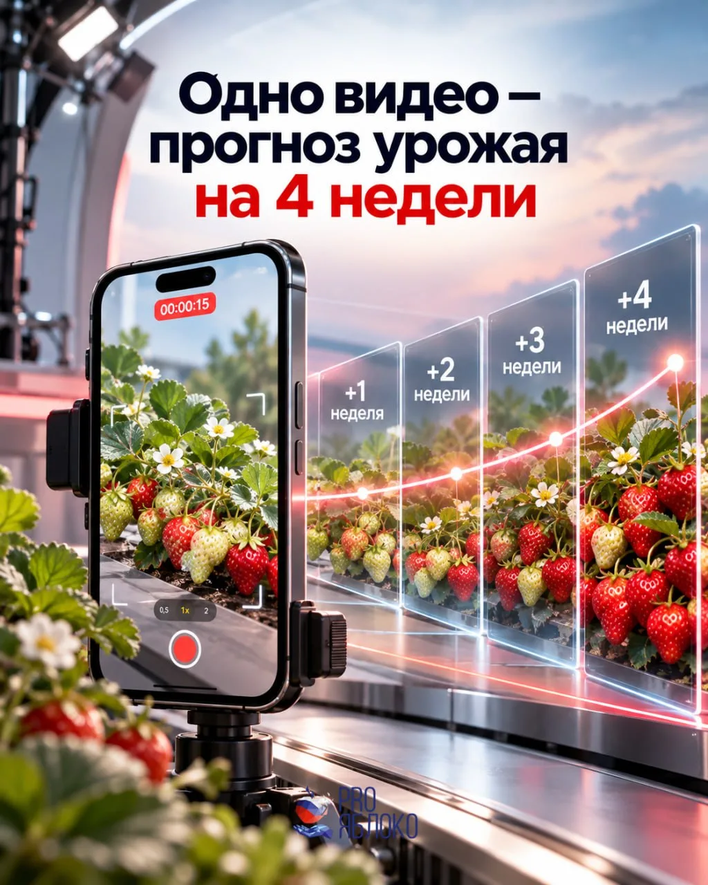 🍓 ИИ прогнозирует урожай клубники по видео с грядок!