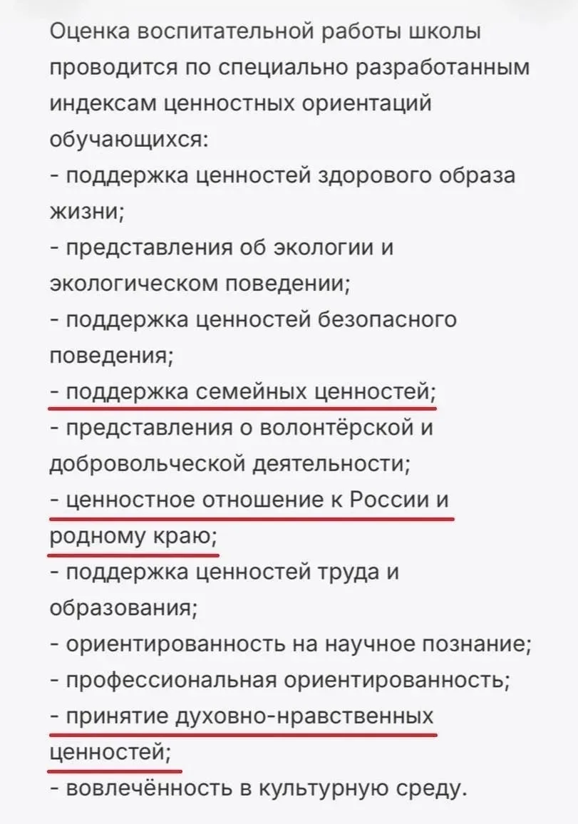 ❗️ Российских школьников начали проверять на традиционные ценности