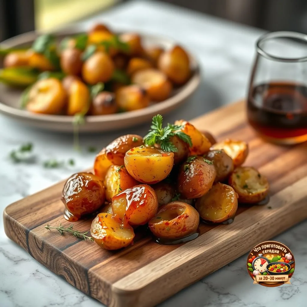 🍽️ Картофель с ароматными специями и соусом из винного уксуса