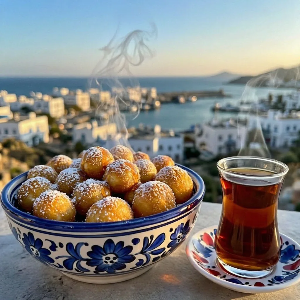 🇨🇾🍮 Лукумадес — это когда тёплый медовый сироп тянется длинными нитями, золотистые ш...