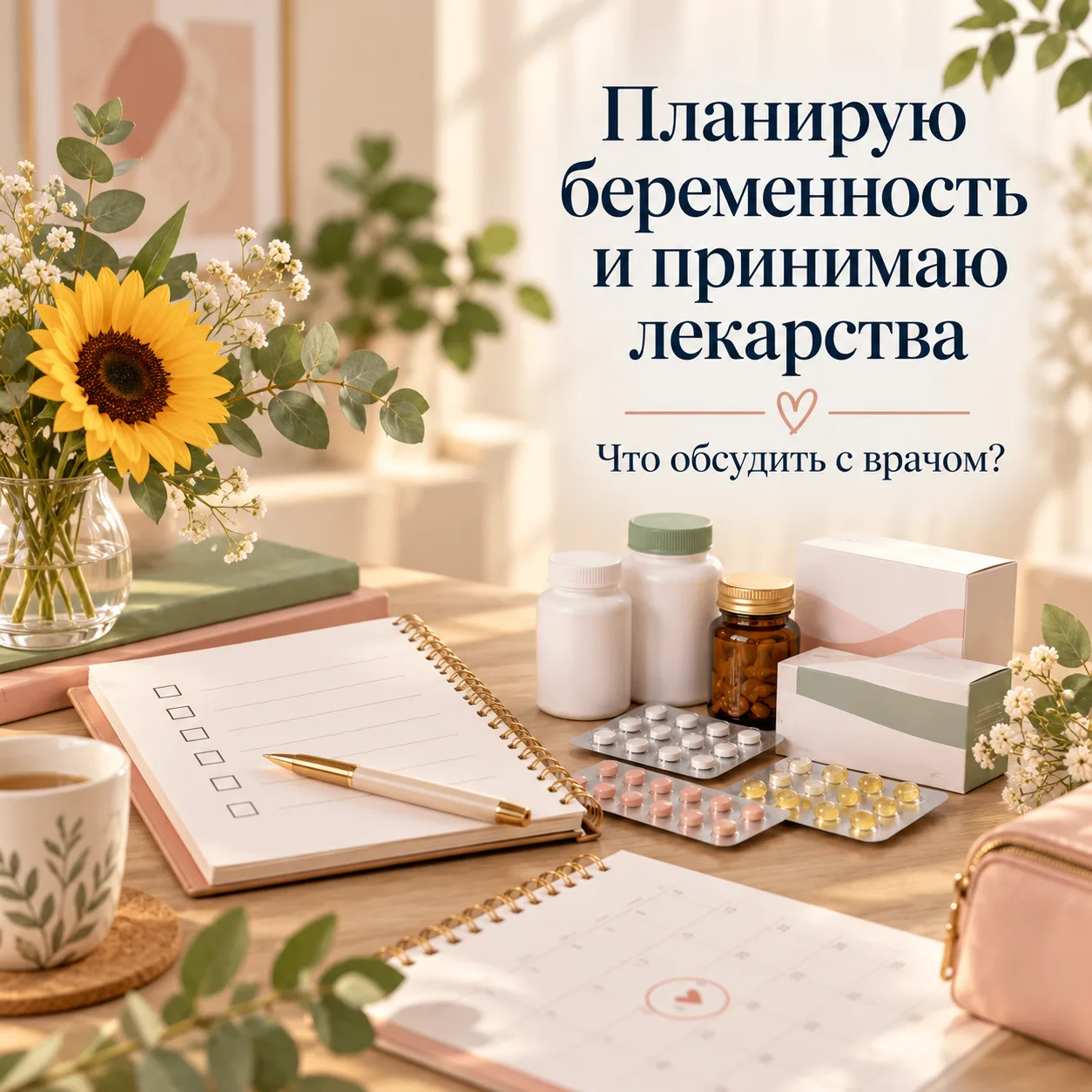 «Мы решили планировать ребёнка. А что теперь делать с препаратами, которые я принимаю?»