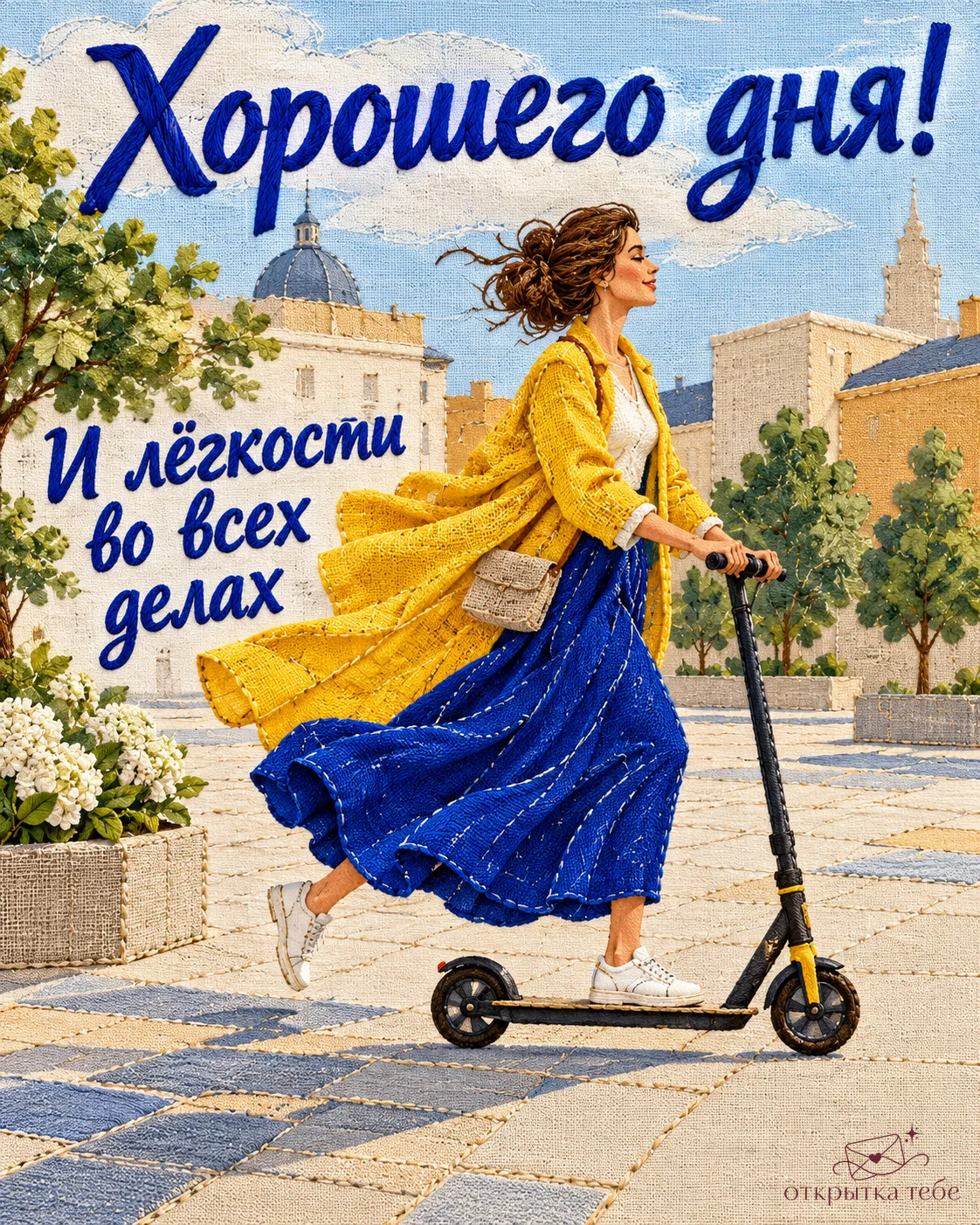 Пусть дела двигаются без лишних препятствий, а настроение держится на высоте 🛴