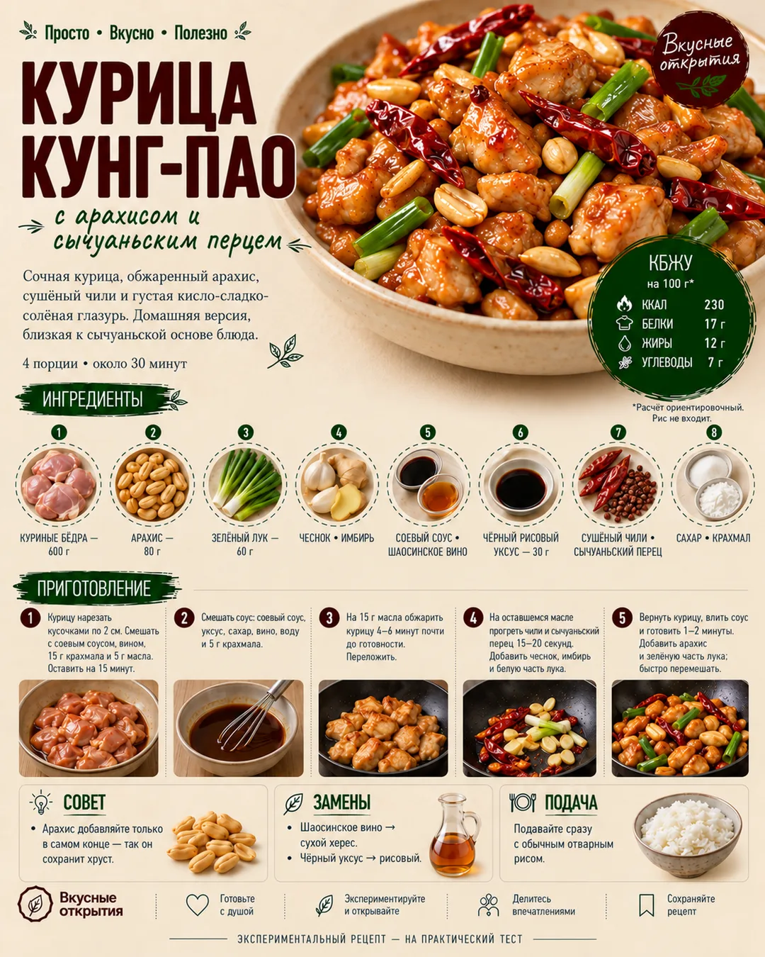 Курица кунг-пао с арахисом