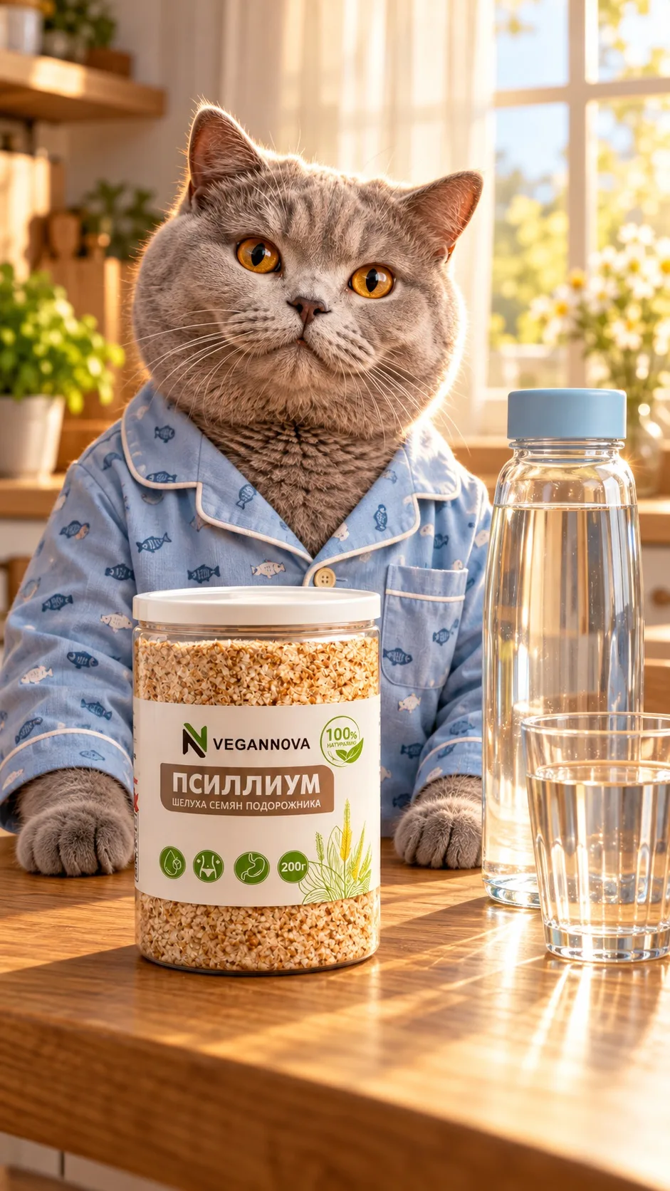 ☀️ Мяу, проснулись? Пижаму пока не снимаем — начинаем утро с заботы о себе! 😸🐾