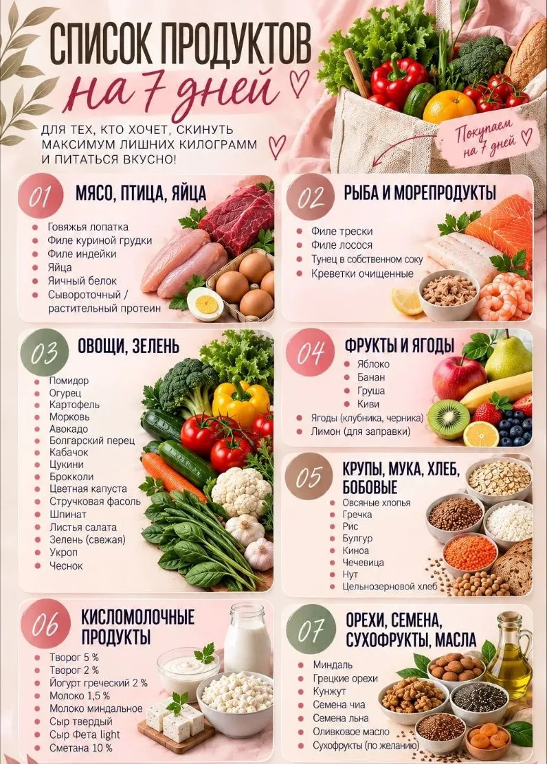 Список продуктов, ловите.