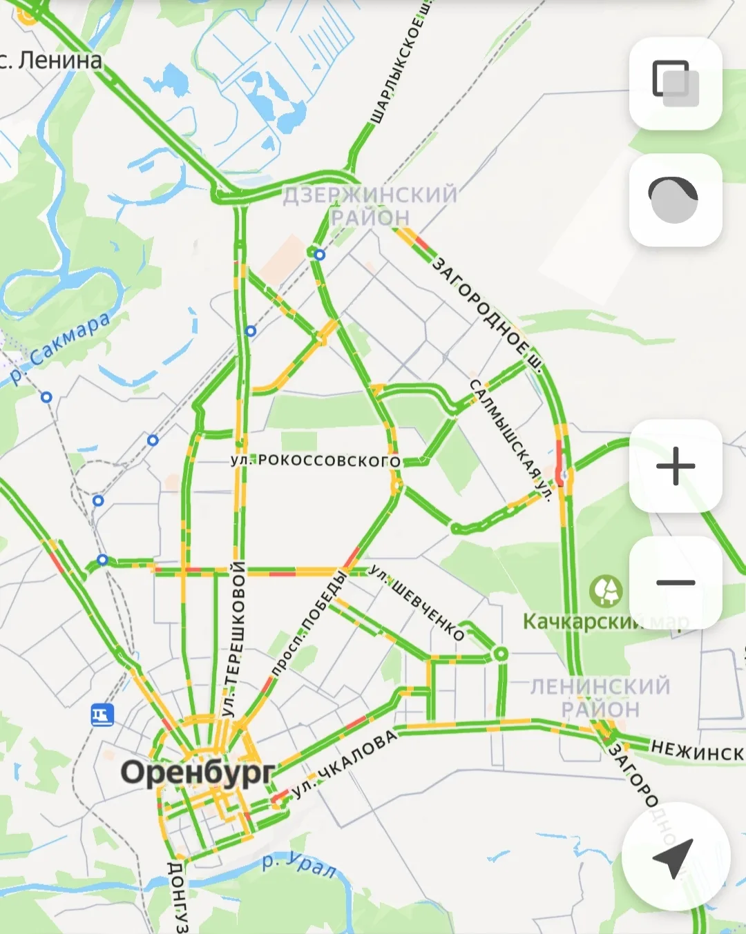 🚗Утренний Оренбург едет: стандартные затруднения на дорогах к этому часу