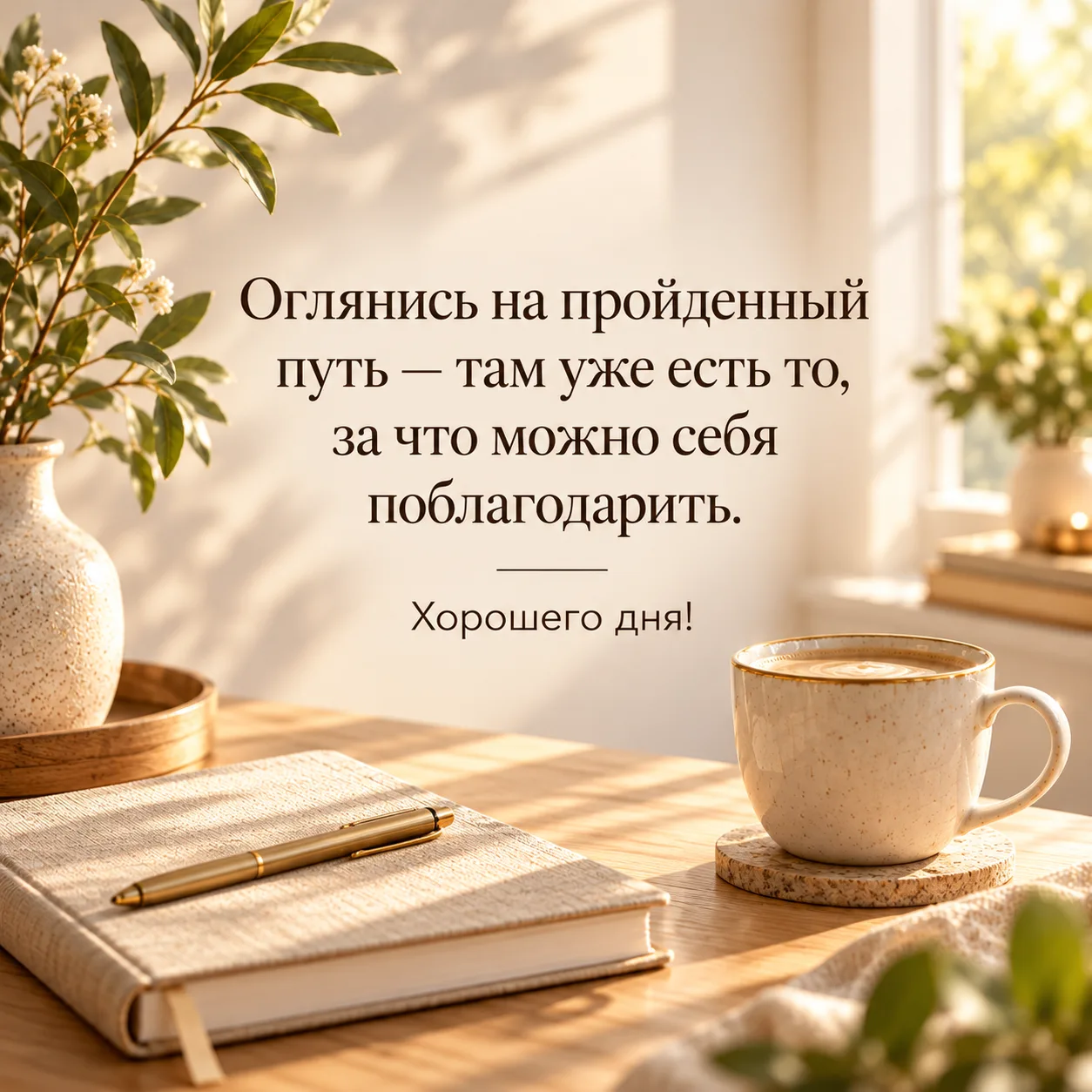 Оглянись на пройденный путь — там уже есть то, за что можно себя поблагодарить.