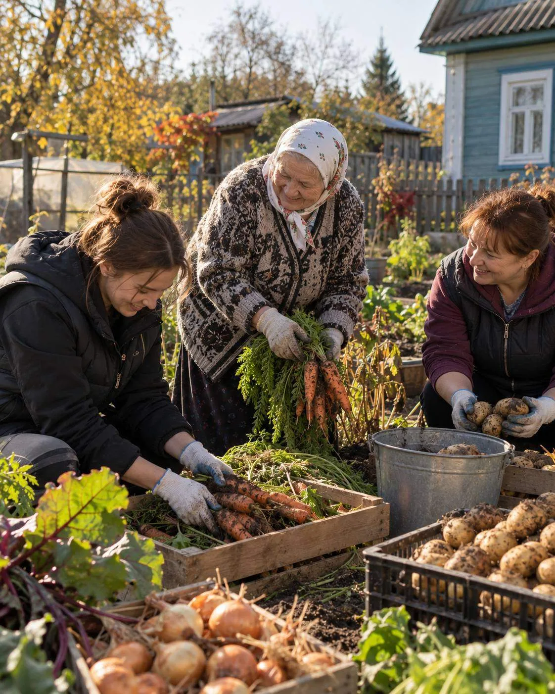 🌱 Татарстан — социальные работники помогли пожилым подготовить участки к зиме