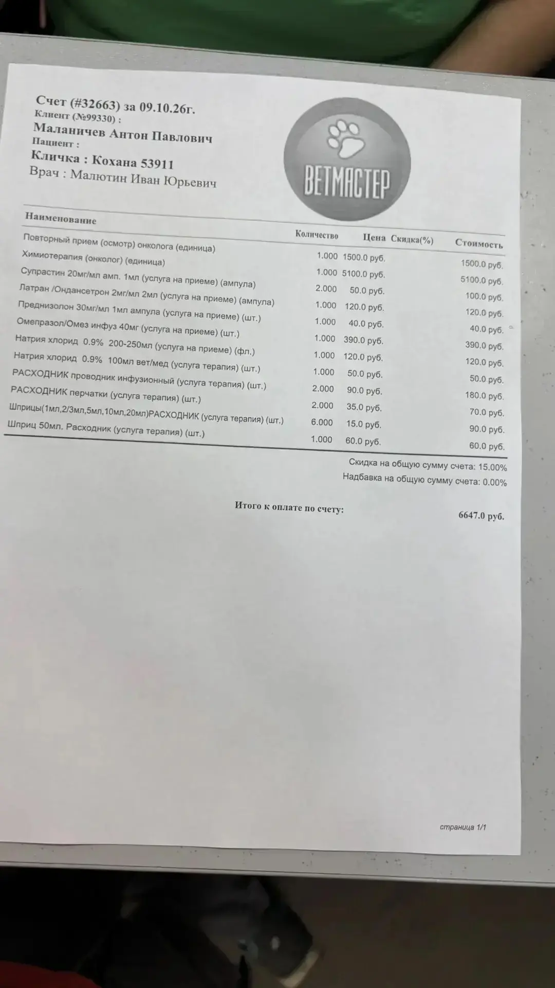 Друзья, нам выставили счёт за очередной курс химиотерапии Кохане , и без вас мы не спра...