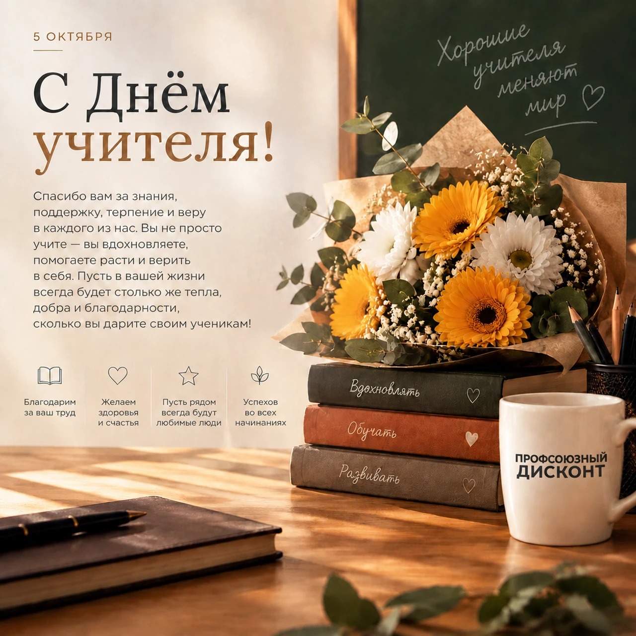 📚 Поздравляем С ДНЁМ УЧИТЕЛЯ!