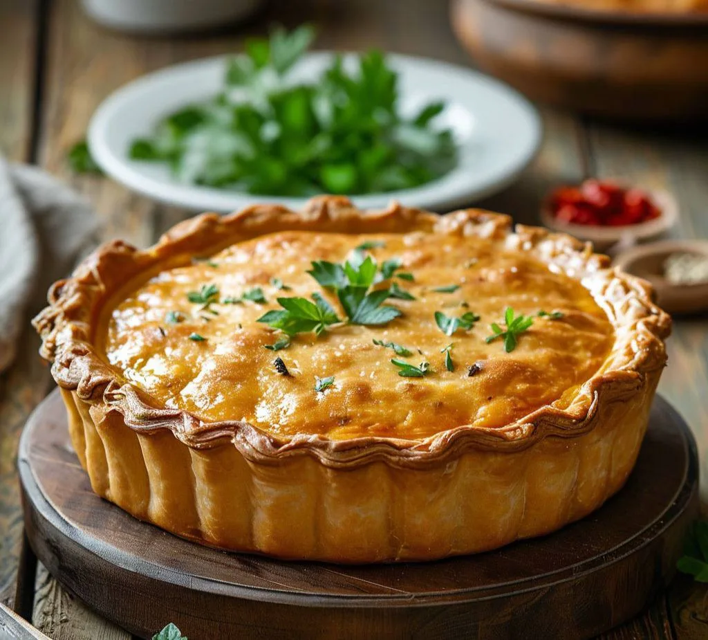 Домашний пирог с мясом
