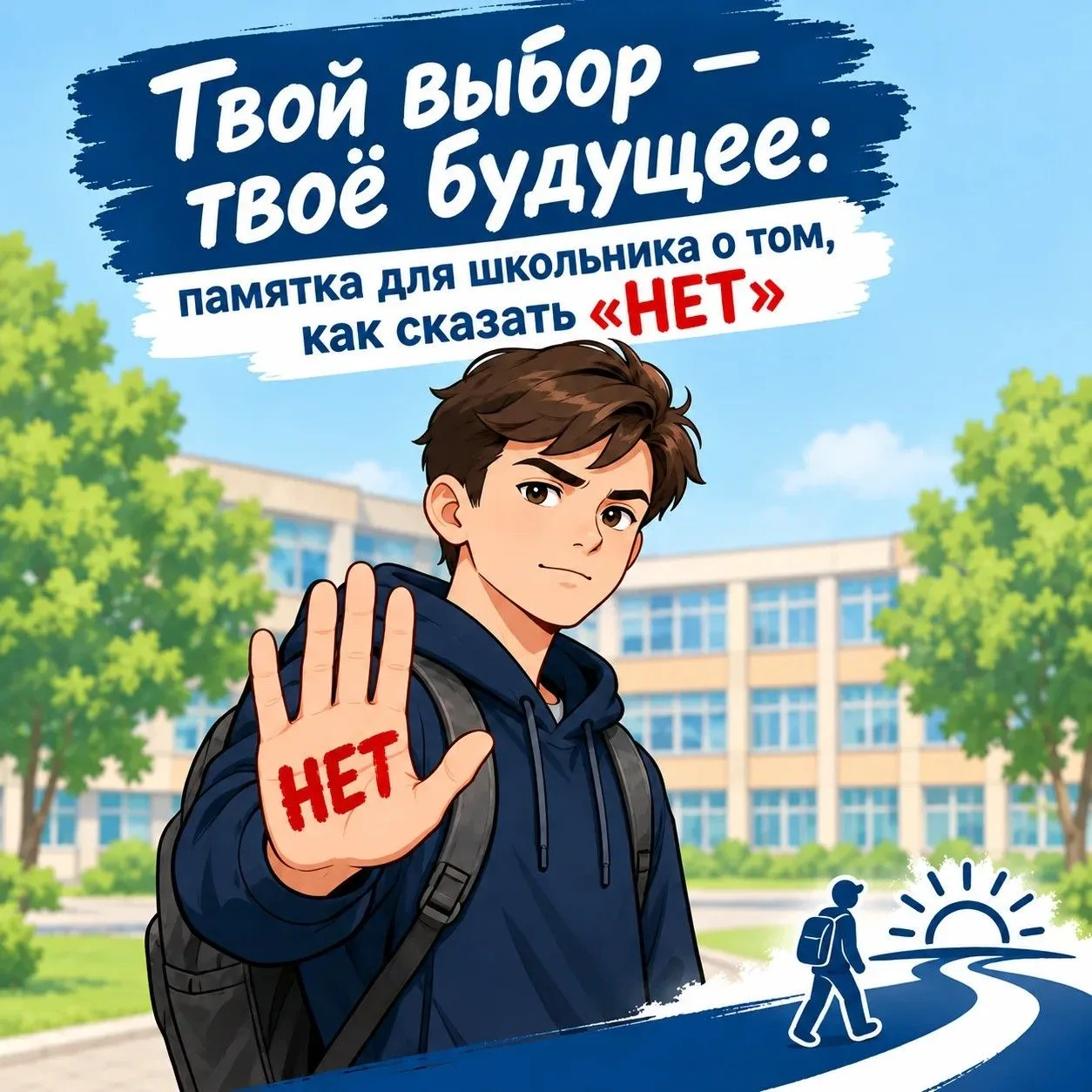 📌 Твой выбор — твоё будущее: памятка для школьников о том, как сказать «НЕТ»