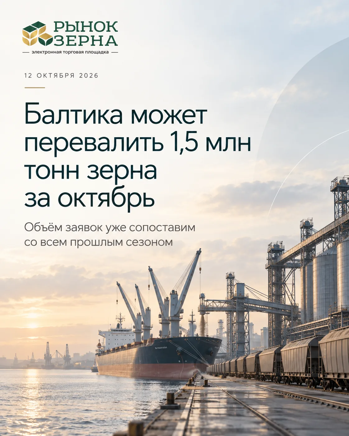 Экспорт российского зерна продолжает активно смещаться на Северо-Запад.