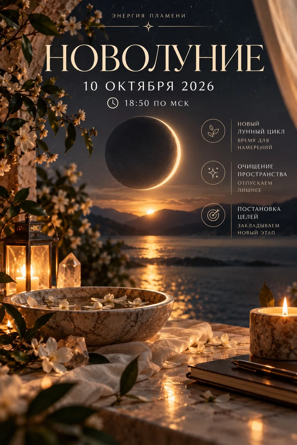 🌙Новолуние | 10.10.2026 | 18:50 по мск