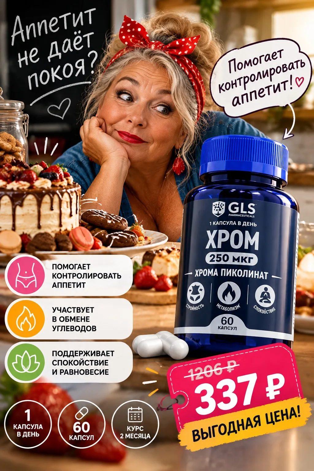 💙 ХРОМ ПИКОЛИНАТ 250 мкг — всего 337 ₽!