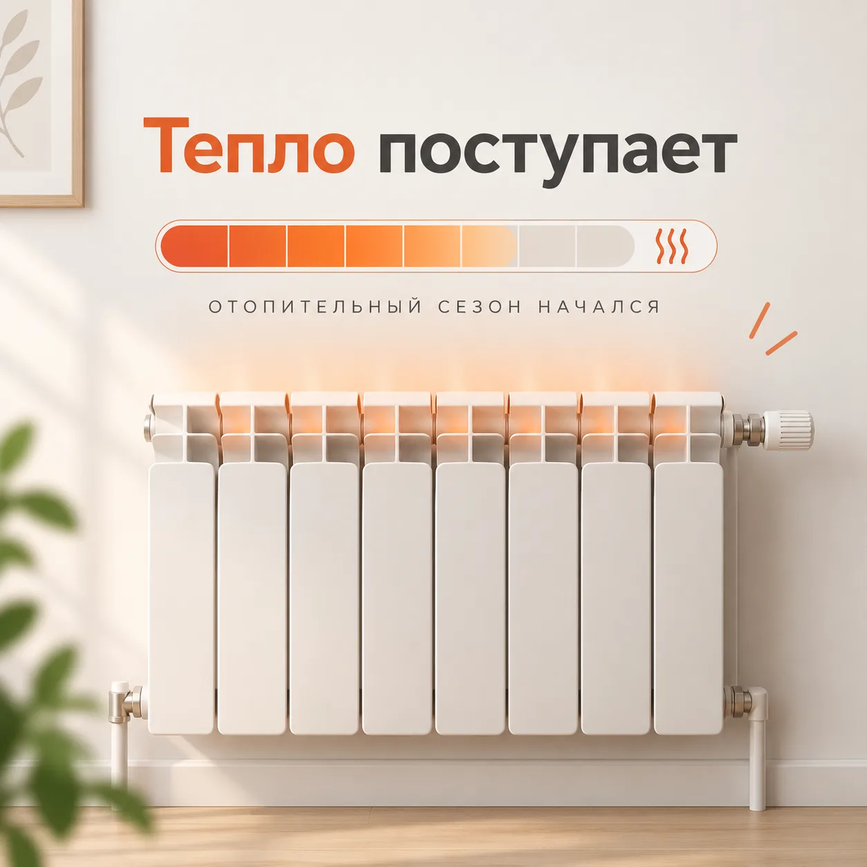 ⚠️Администрация Волжского сообщает, что тепло начало поступать в жилые дома и социальны...
